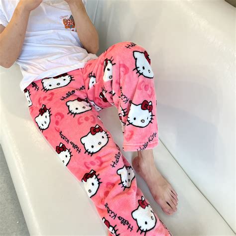 pj pants hello kitty|hello kitty pj pants women.